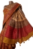 Pure Floral Abstract Tussar Silk Saree